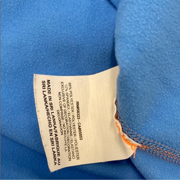 Nike Pro Dri-fit Women’s Half Zip Pullover Blue Orange Fleece Lined Size Large - Picture 5 of 12